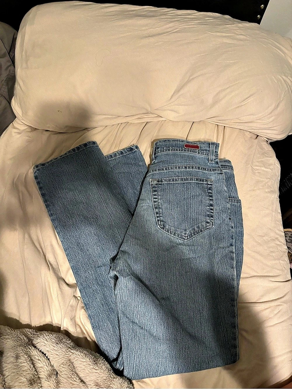Blue Straight Leg Jeans